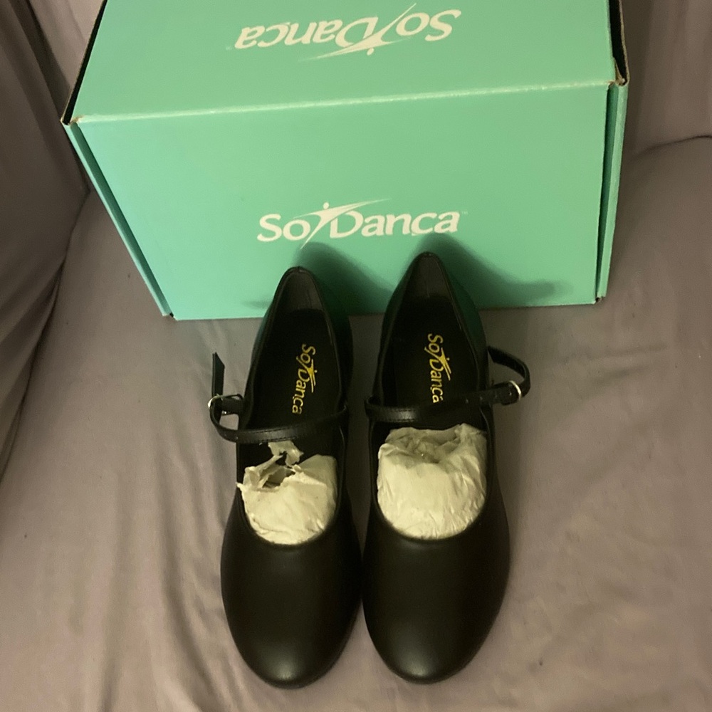 So Danca Black Women’s Tap Shoes with Strap
